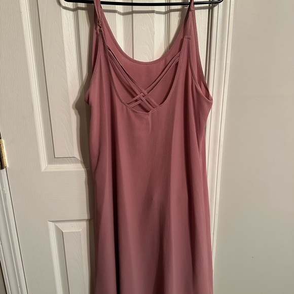 2pc Lauren Ralph Lauren Floral Midi Dress - Pink, Yellow, Black & slip dress - Picture 7 of 8